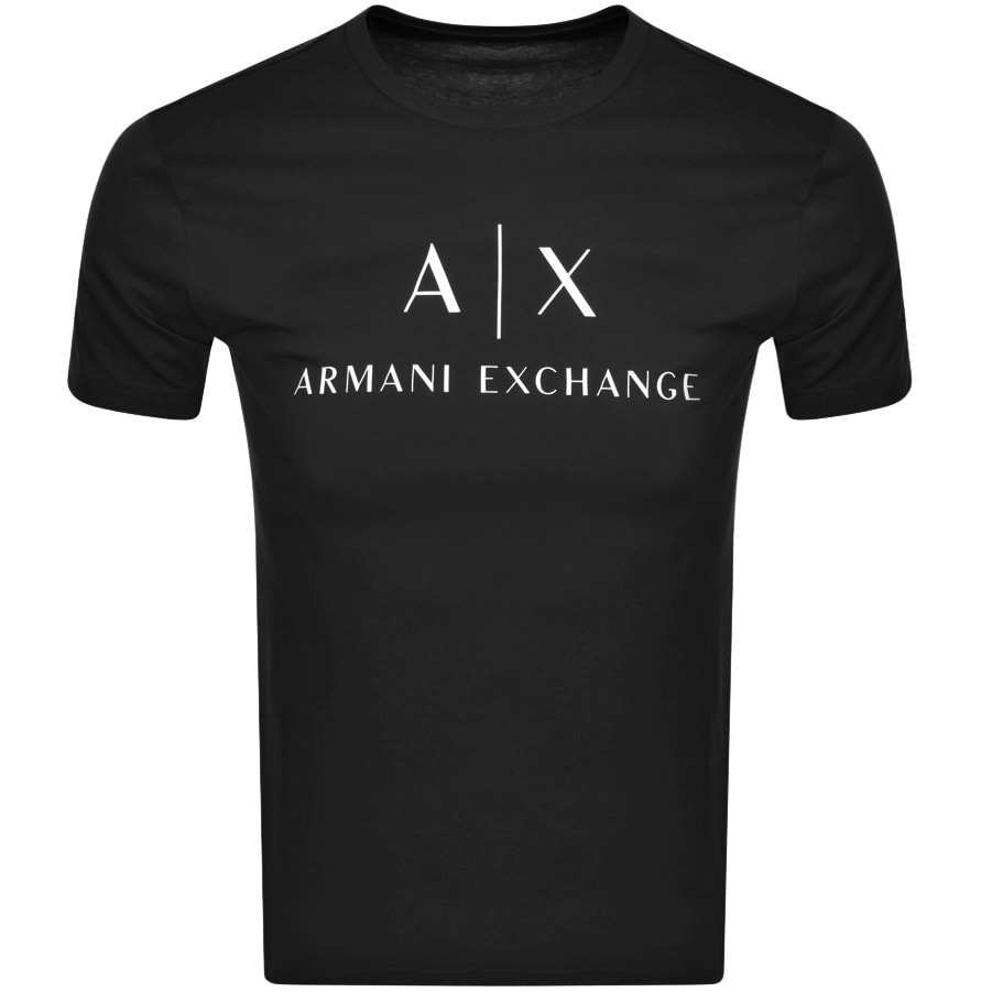 Alternative Image for ProductArmani Exchange Crew Neck Logo T Shirt Black1
